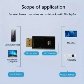Адаптер DisplayPort към HDMI, 4K 60Hz