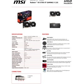 Видео карта MSI RX 6700 XT GAMING X 12G