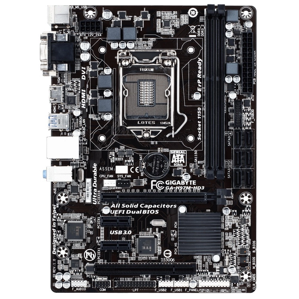 Дънна платка Gigabyte GA-H97M-HD3 1150