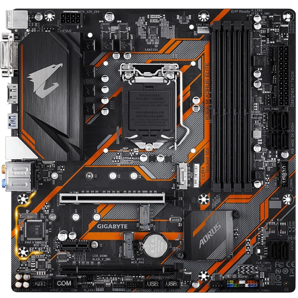 Дънна платка GIGABYTE B365 M AORUS ELITE 1151