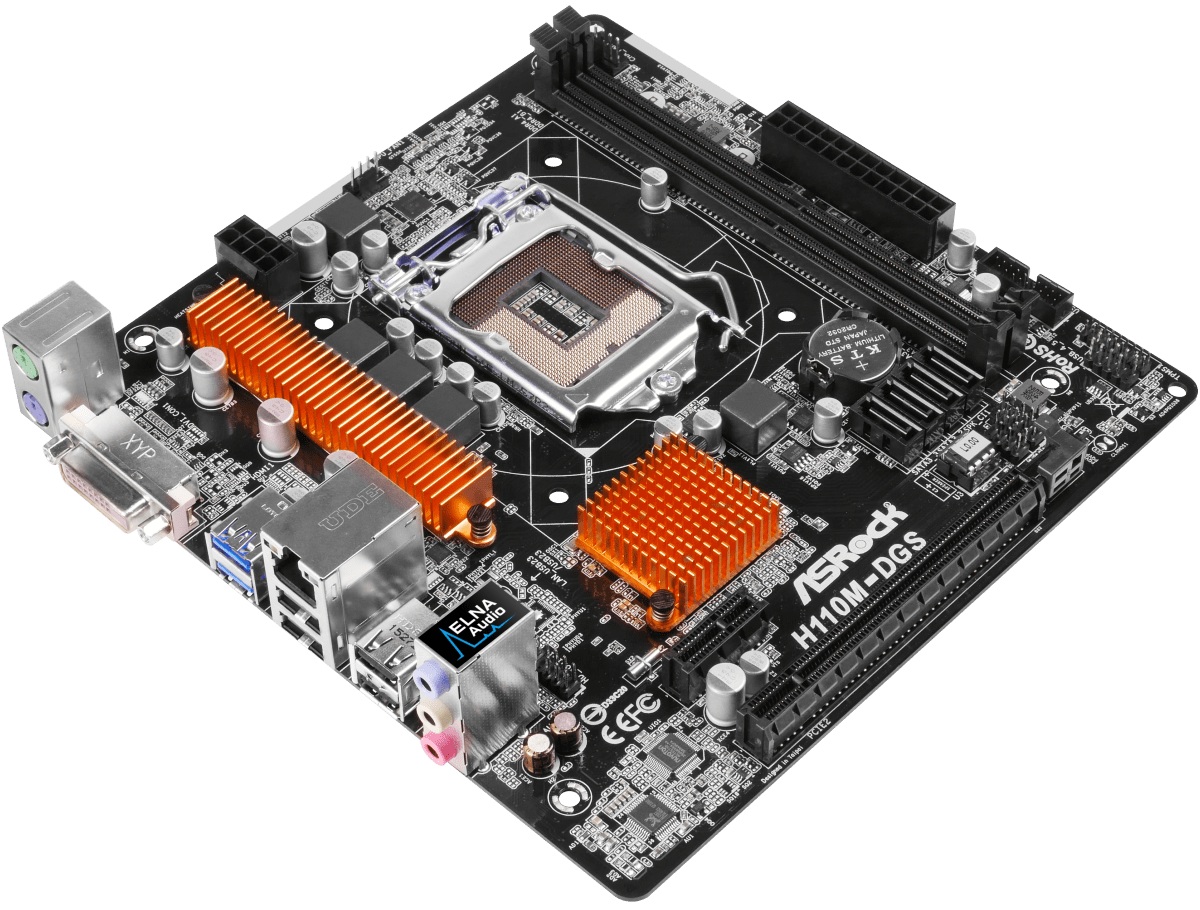 Бюджетна дънна платка ASRock H110M-DGS за сокет 1151.